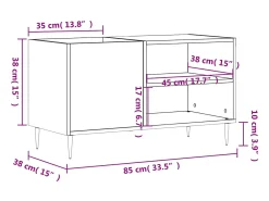 Hot vidaxl Armário para discos 85x38x48 cm derivados de madeira Preto