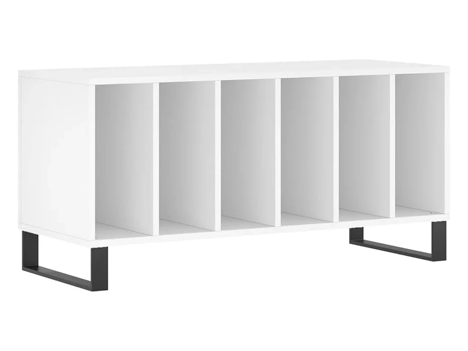Móvel De Arrumação*vidaxl Armário para discos 100x38x48 cm derivados de madeira Branco