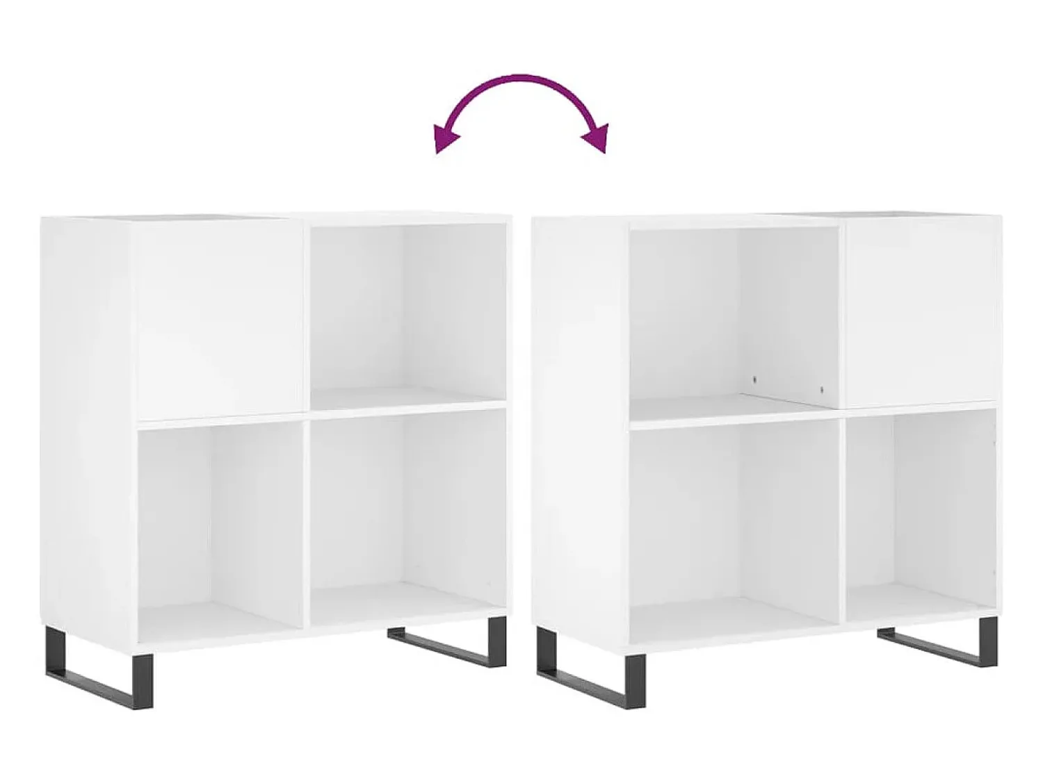 Móvel De Arrumação*vidaxl Armário para discos 84,5x38x89 cm derivados de madeira Branco
