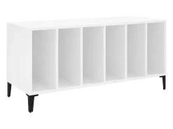 Discount vidaxl Armário para discos 100x38x48 cm derivados de madeira Branco
