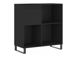 Móvel De Arrumação*vidaxl Armário para discos 84,5x38x89 cm derivados de madeira Preto