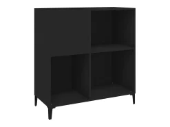 Móvel De Arrumação|vidaxl Armário para discos 84,5x38x89 cm derivados de madeira Preto