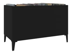New vidaxl Armário para discos 74,5x38x48 cm derivados de madeira Preto