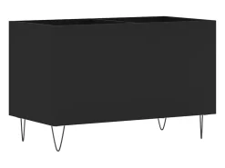 Discount vidaxl Armário para discos 74,5x38x48 cm derivados de madeira Preto