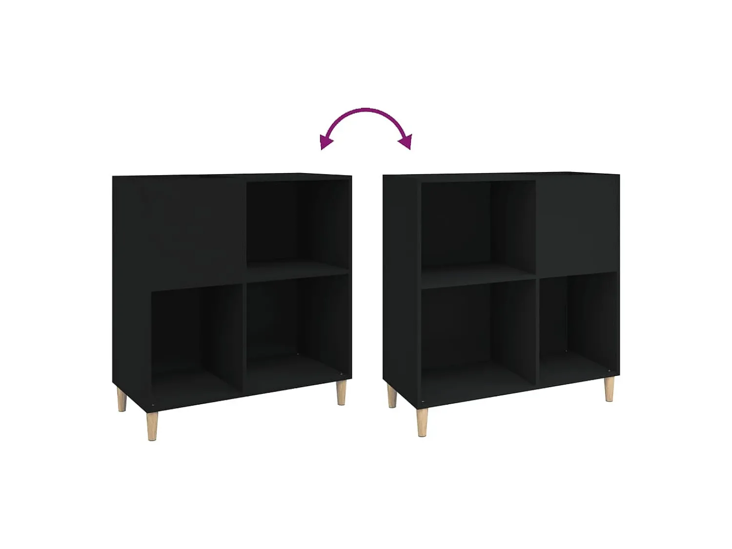 vidaxl Armário para discos 84,5x38x89 cm derivados de madeira^ Móvel De Arrumação