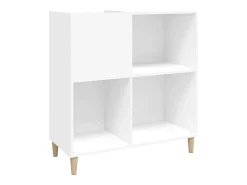 vidaxl Armário para discos 84,5x38x89 cm derivados de madeira Branco