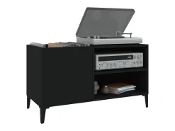 Online vidaxl Armário para discos 84,5x38x48 cm derivados de madeira Preto
