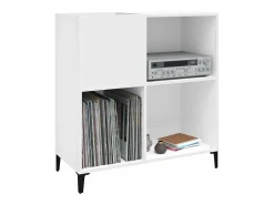 Móvel De Arrumação*vidaxl Armário para discos 84,5x38x89 cm derivados de madeira Branco
