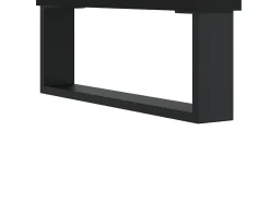 vidaxl Armário para discos 121x38x48 cm derivados de madeira Preto