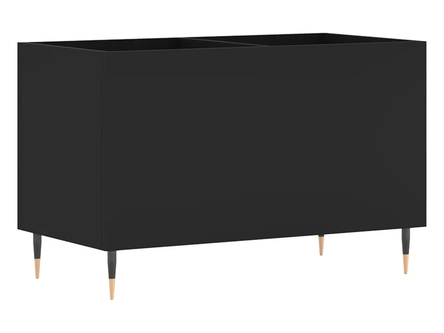 New vidaxl Armário para discos 74,5x38x48 cm derivados de madeira Preto