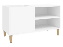 Móvel De Arrumação*vidaxl Armário para discos 84,5x38x48 cm derivados de madeira Branco