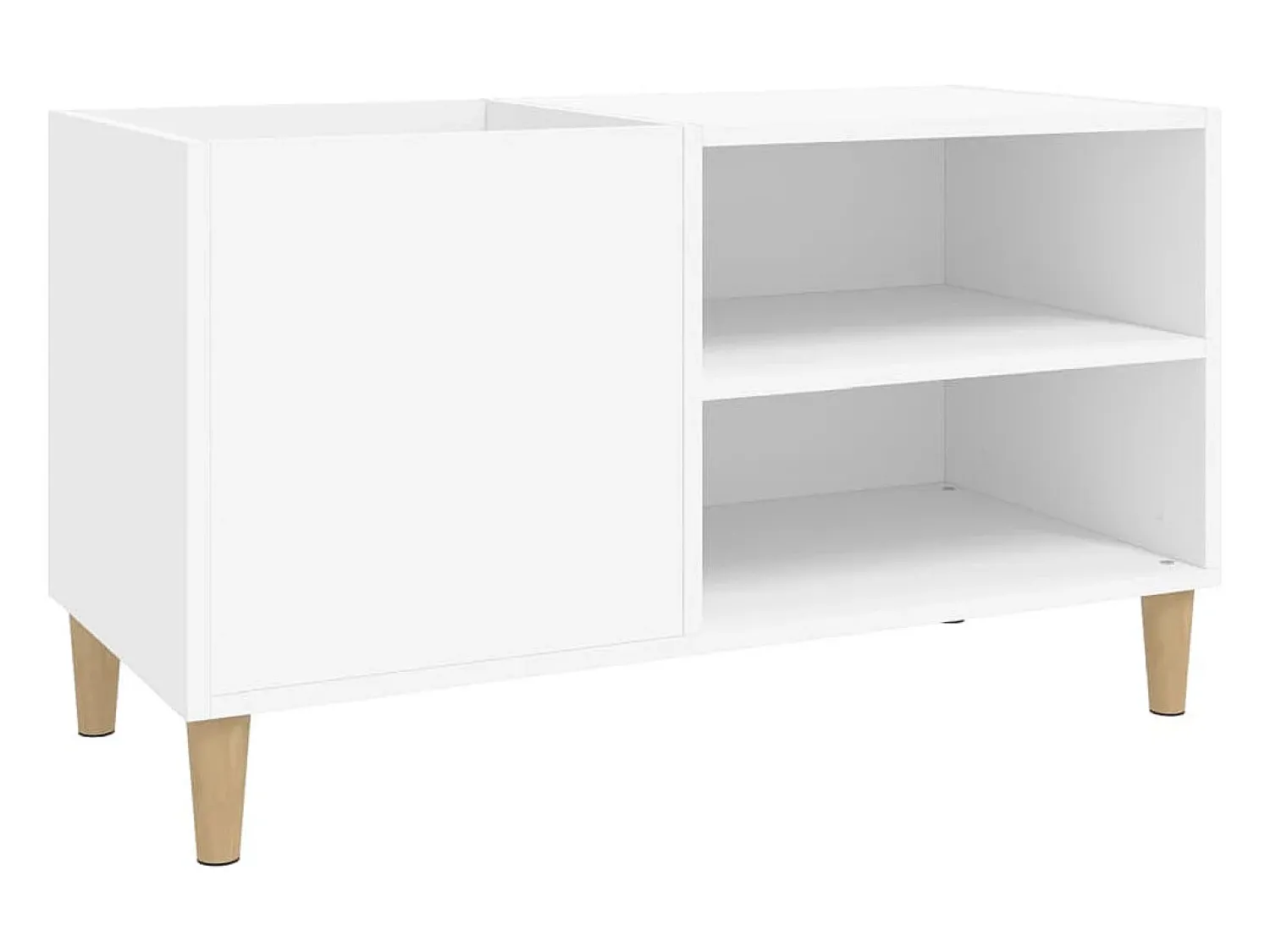 Móvel De Arrumação*vidaxl Armário para discos 84,5x38x48 cm derivados de madeira Branco
