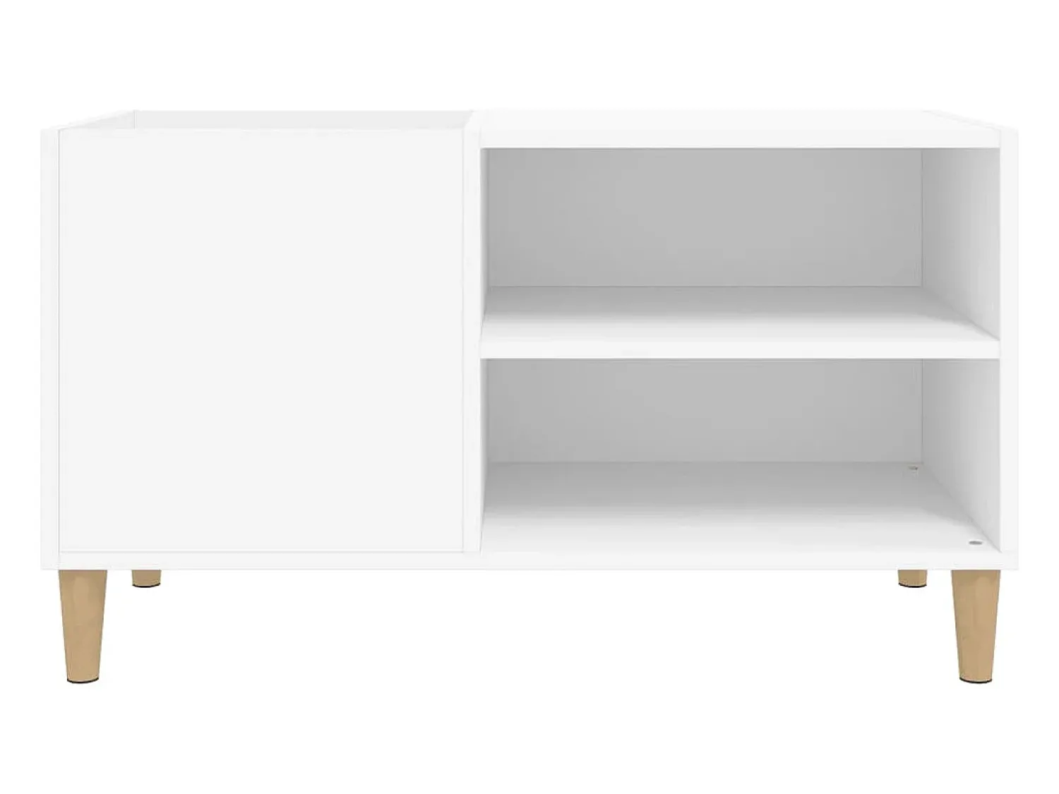 Móvel De Arrumação*vidaxl Armário para discos 84,5x38x48 cm derivados de madeira Branco