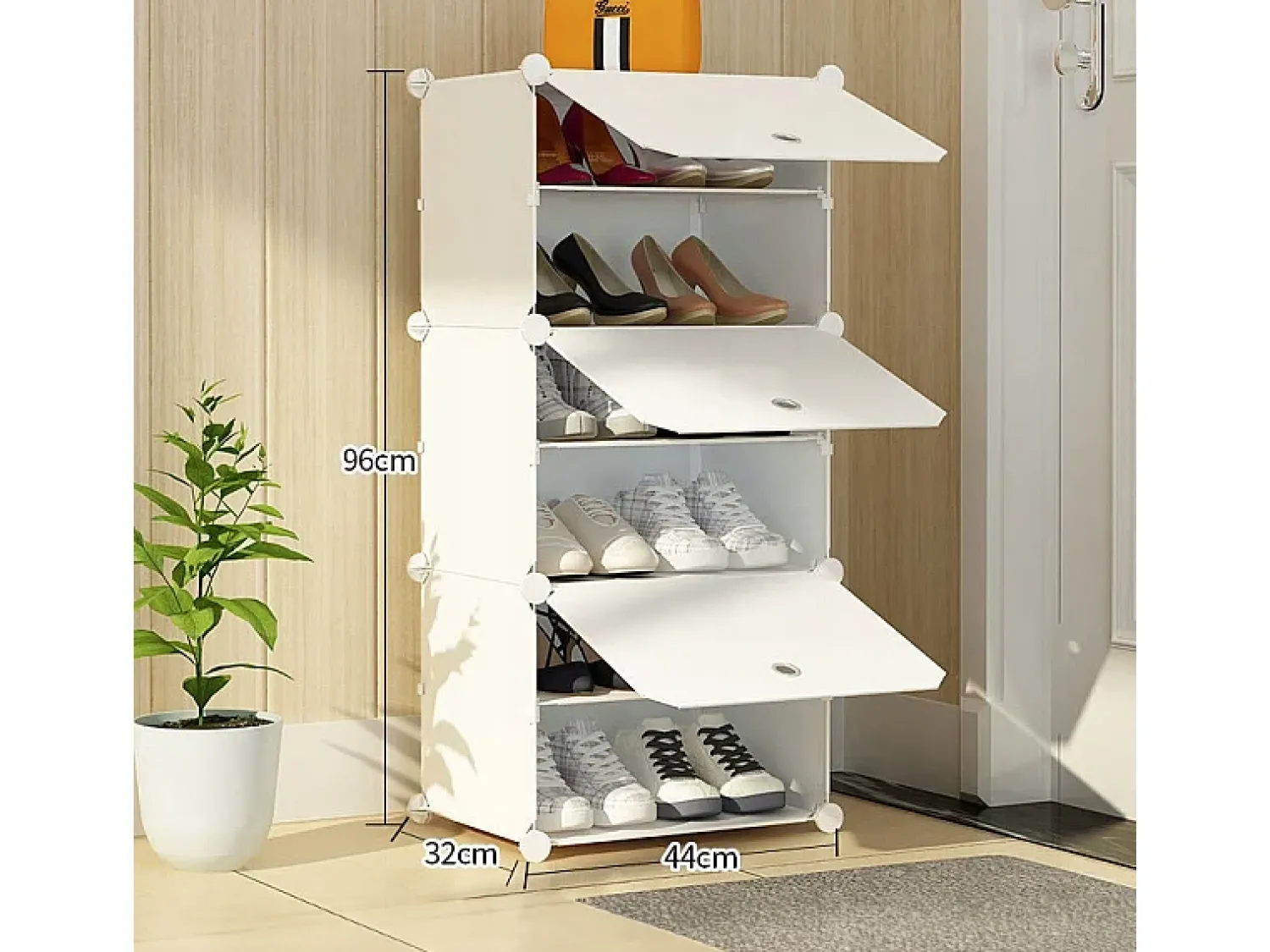 ARMÁRIO PARA SAPATOS ARMÁRIO MODULAR GUARDA-ROUPA ESTANTE MODERNA Branco