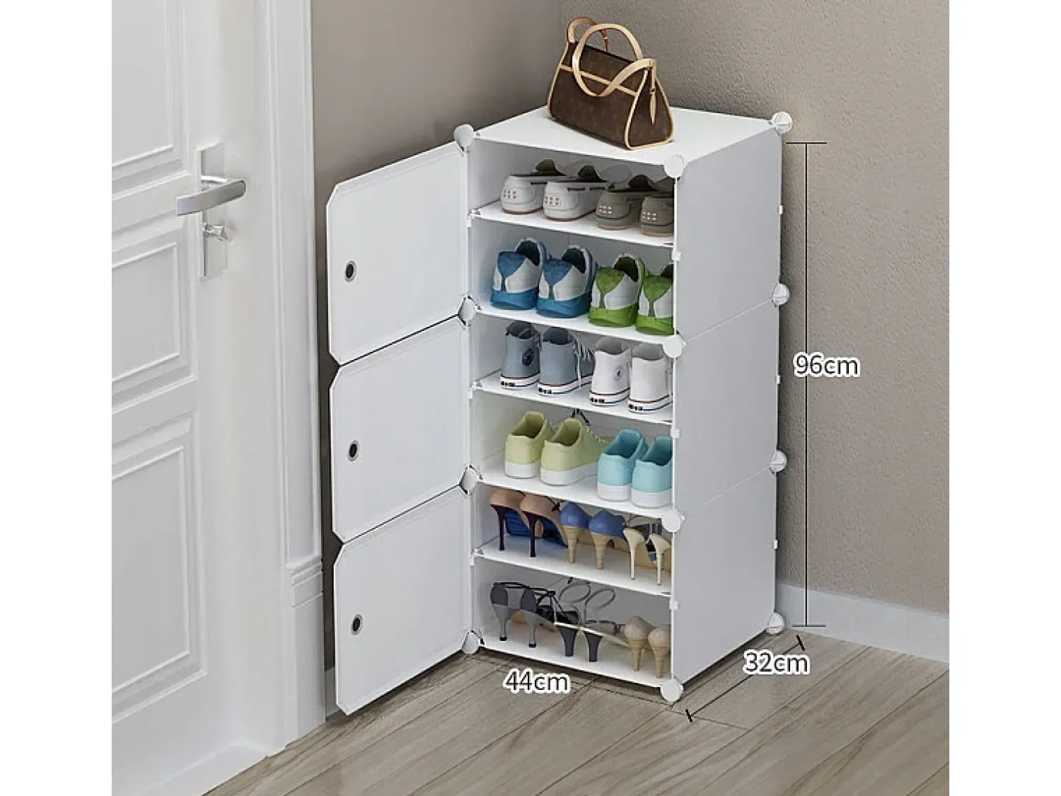 ARMÁRIO PARA SAPATOS ARMÁRIO MODULAR GUARDA-ROUPA ESTANTE MODERNA Branco