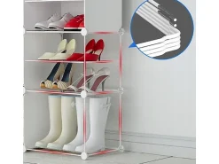 ARMÁRIO PARA SAPATOS ARMÁRIO MODULAR GUARDA-ROUPA ESTANTE MODERNA Branco
