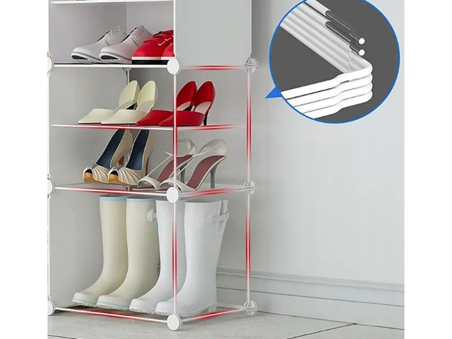 ARMÁRIO PARA SAPATOS ARMÁRIO MODULAR GUARDA-ROUPA ESTANTE MODERNA Branco
