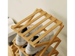 Vicco Armário para sapatos bambu 26x26.5x68.5 ziggy^ Móvel De Arrumação|Sapateira
