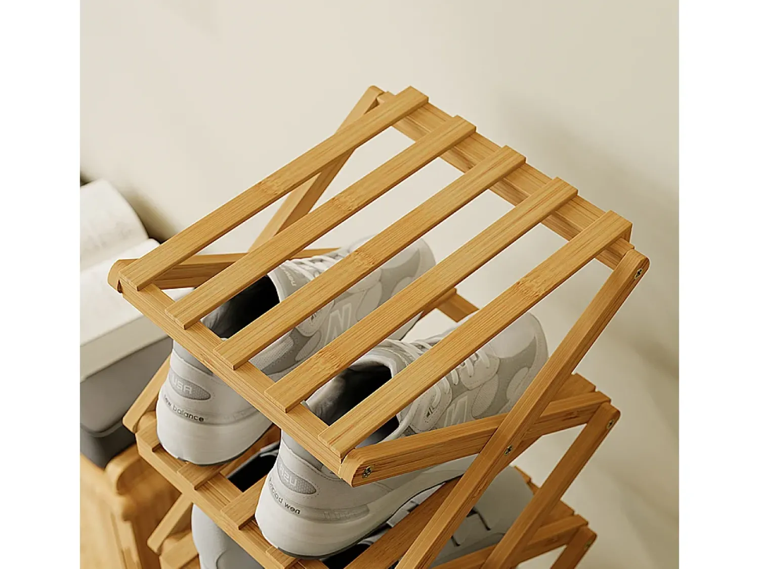 Vicco Armário para sapatos bambu 26x26.5x68.5 ziggy^ Móvel De Arrumação|Sapateira
