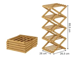 Vicco Armário para sapatos bambu 26x26.5x68.5 ziggy^ Móvel De Arrumação|Sapateira