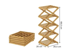 Vicco Armário para sapatos bambu 26x26.5x68.5 ziggy^ Móvel De Arrumação|Sapateira