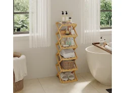 Móvel De Arrumação|Sapateira|Vicco Armário para sapatos bambu 26x26.5x83.5 ziggy Natural claro