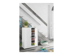 Calicosy Armário para sapatos Basic de 2 portas e 6 prateleiras de armazenamento - - L101 cm^ Móvel De Arrumação|Sapateira