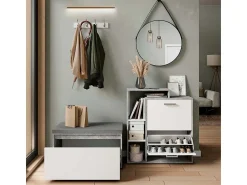 Móvel De Arrumação|Sapateira|Vicco Armário para sapatos betão 80x39x90 orlando Cinzento claro