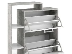 New Vicco Armário para sapatos betão 80x25x90 orlando Cinzento claro