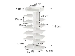 Móvel De Arrumação|Sapateira|Vicco Armário para sapatos 45x30x114 stepy Branco