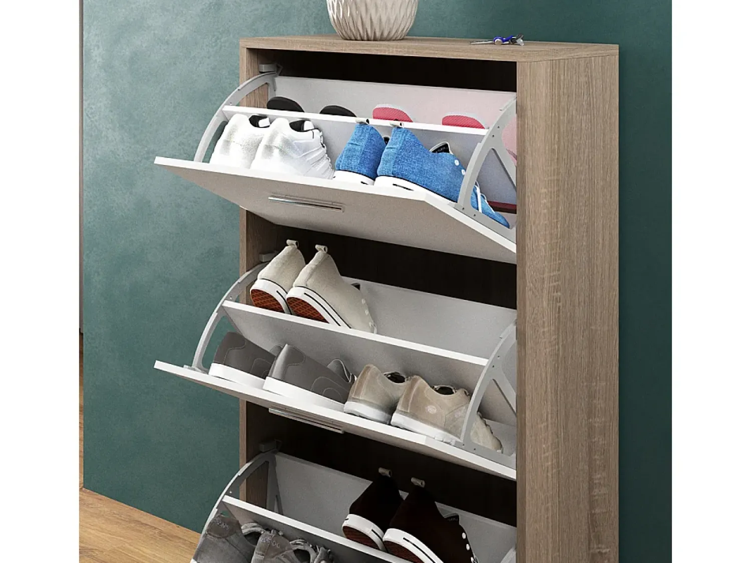 Vicco Armário para sapatos /sonoma 59x22x105 gizmo^ Móvel De Arrumação|Sapateira