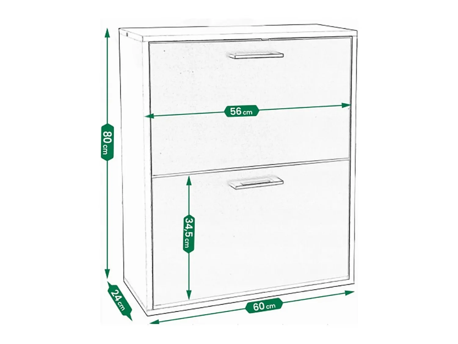 Móvel De Arrumação|Sapateira| Armário para sapatos guarda-roupa estante para sapatos cómoda loft moderna 60 cm Branco