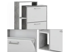 Vicco Armário para sapatos /concreto 80x24.2x128.3 orlando^ Móvel De Arrumação|Sapateira