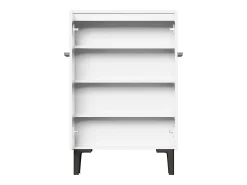 Móvel De Arrumação|Sapateira*Hauss Spole Armário para sapatos com 2 portas - prateleiras ajustáveis 60 × 34,5 x 95 cm Branco