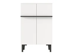 Móvel De Arrumação|Sapateira*Hauss Spole Armário para sapatos com 2 portas - prateleiras ajustáveis 60 × 34,5 x 95 cm Branco
