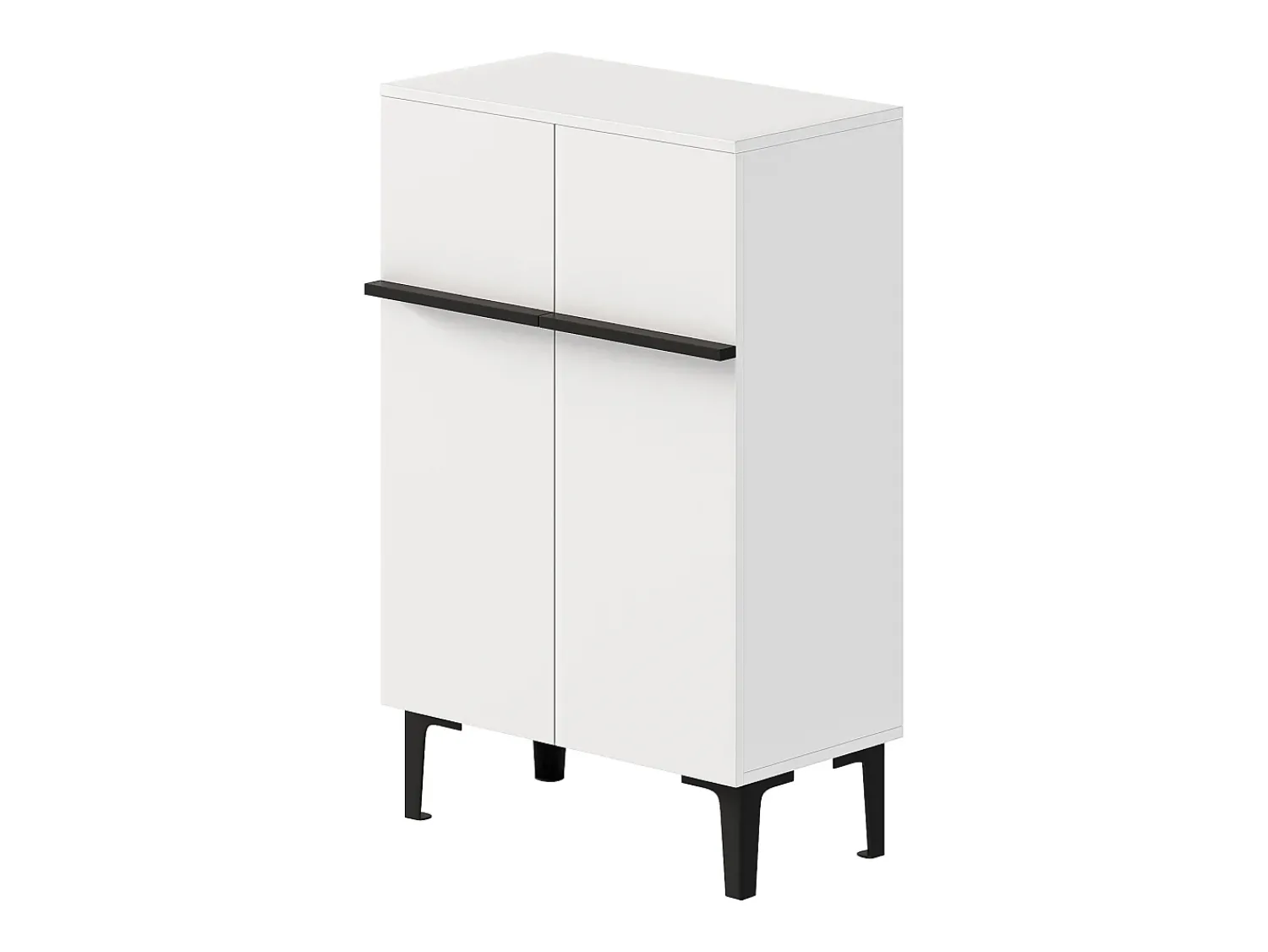 Móvel De Arrumação|Sapateira*Hauss Spole Armário para sapatos com 2 portas - prateleiras ajustáveis 60 × 34,5 x 95 cm Branco