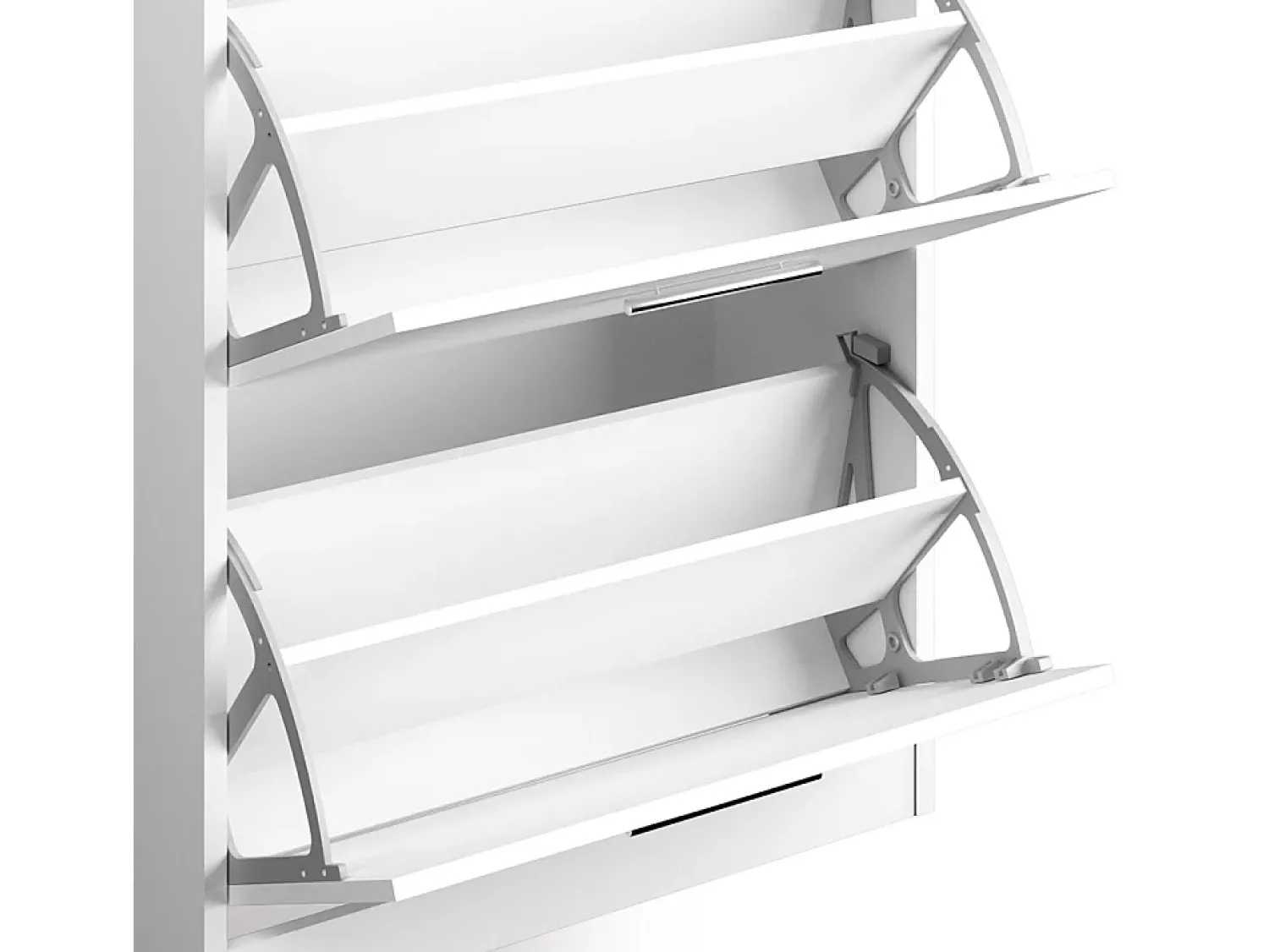 New Vicco Armário para sapatos alto brilho 59x22x105 gizmo Branco