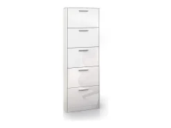 New Vicco Armário para sapatos alto brilho 59x22x169.5 gizmo Branco
