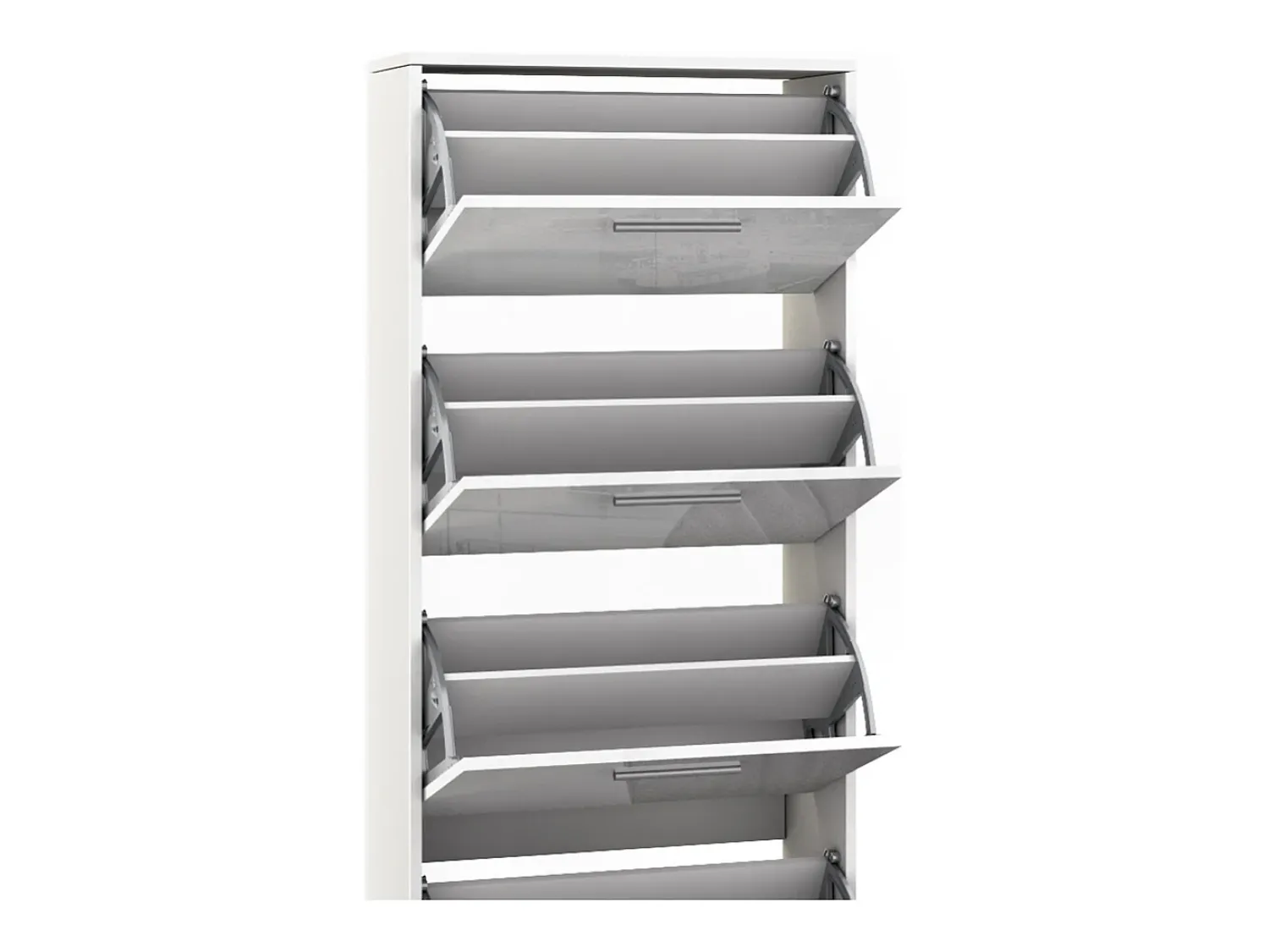 New Vicco Armário para sapatos alto brilho 59x22x169.5 gizmo Branco