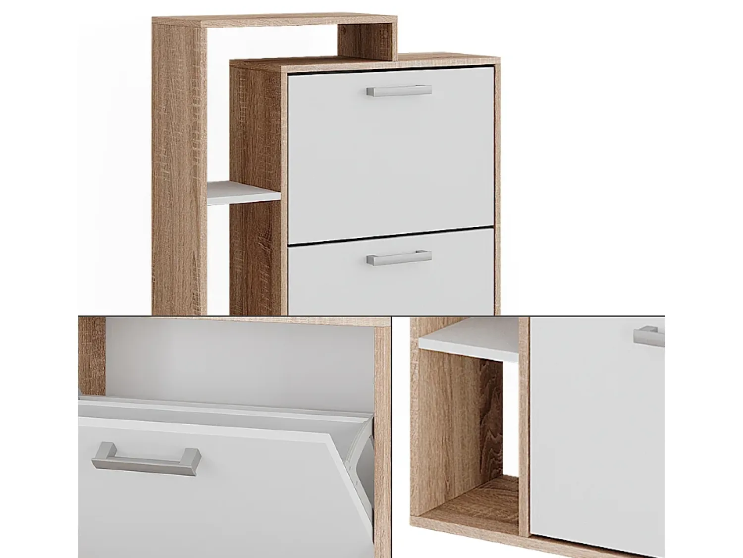 Móvel De Arrumação|Sapateira|Vicco Armário para sapatos /sonoma 80x24.2x128.3 orlando Branco