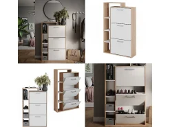 Móvel De Arrumação|Sapateira|Vicco Armário para sapatos /sonoma 80x24.2x128.3 orlando Branco
