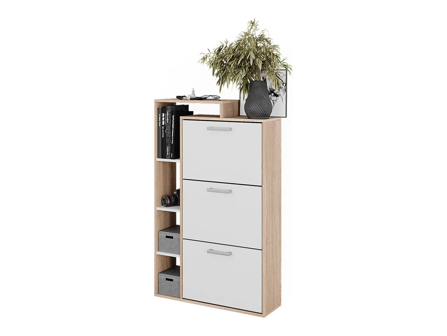 Móvel De Arrumação|Sapateira|Vicco Armário para sapatos /sonoma 80x24.2x128.3 orlando Branco