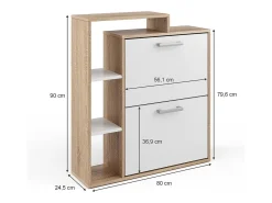 Móvel De Arrumação|Sapateira*Vicco Armário para sapatos /sonoma 24.5x80x90 orlando Branco