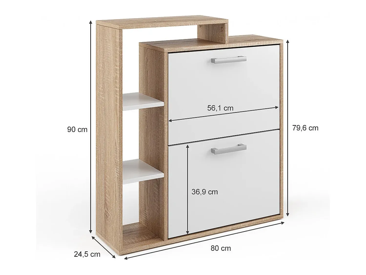 Móvel De Arrumação|Sapateira*Vicco Armário para sapatos /sonoma 24.5x80x90 orlando Branco