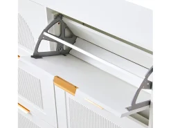 Móvel De Arrumação|Sapateira*Hauss Spole Armário para sapatos com 6 portas basculantes, 118x25x115 cm Branco