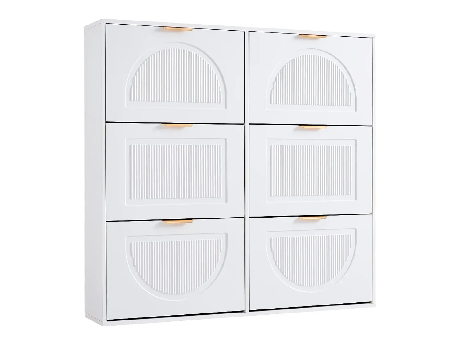 Móvel De Arrumação|Sapateira*Hauss Spole Armário para sapatos com 6 portas basculantes, 118x25x115 cm Branco