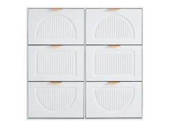 Móvel De Arrumação|Sapateira*Hauss Spole Armário para sapatos com 6 portas basculantes, 118x25x115 cm Branco