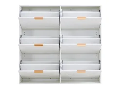 Móvel De Arrumação|Sapateira*Hauss Spole Armário para sapatos com 6 portas basculantes, 118x25x115 cm Branco