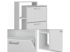 Móvel De Arrumação|Sapateira*Vicco Armário para sapatos 80x24.2x128.3 orlando Branco