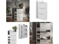 Móvel De Arrumação|Sapateira*Vicco Armário para sapatos 80x24.2x128.3 orlando Branco